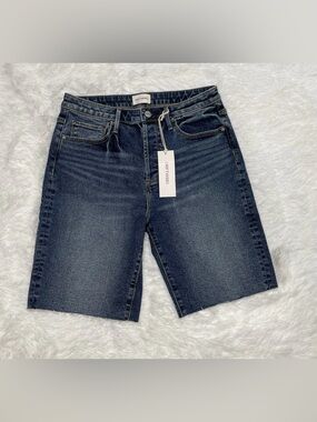 Driftwood Womens Size 29 Denim Bermuda Cut Off Shorts Blue Button Fly NWT New